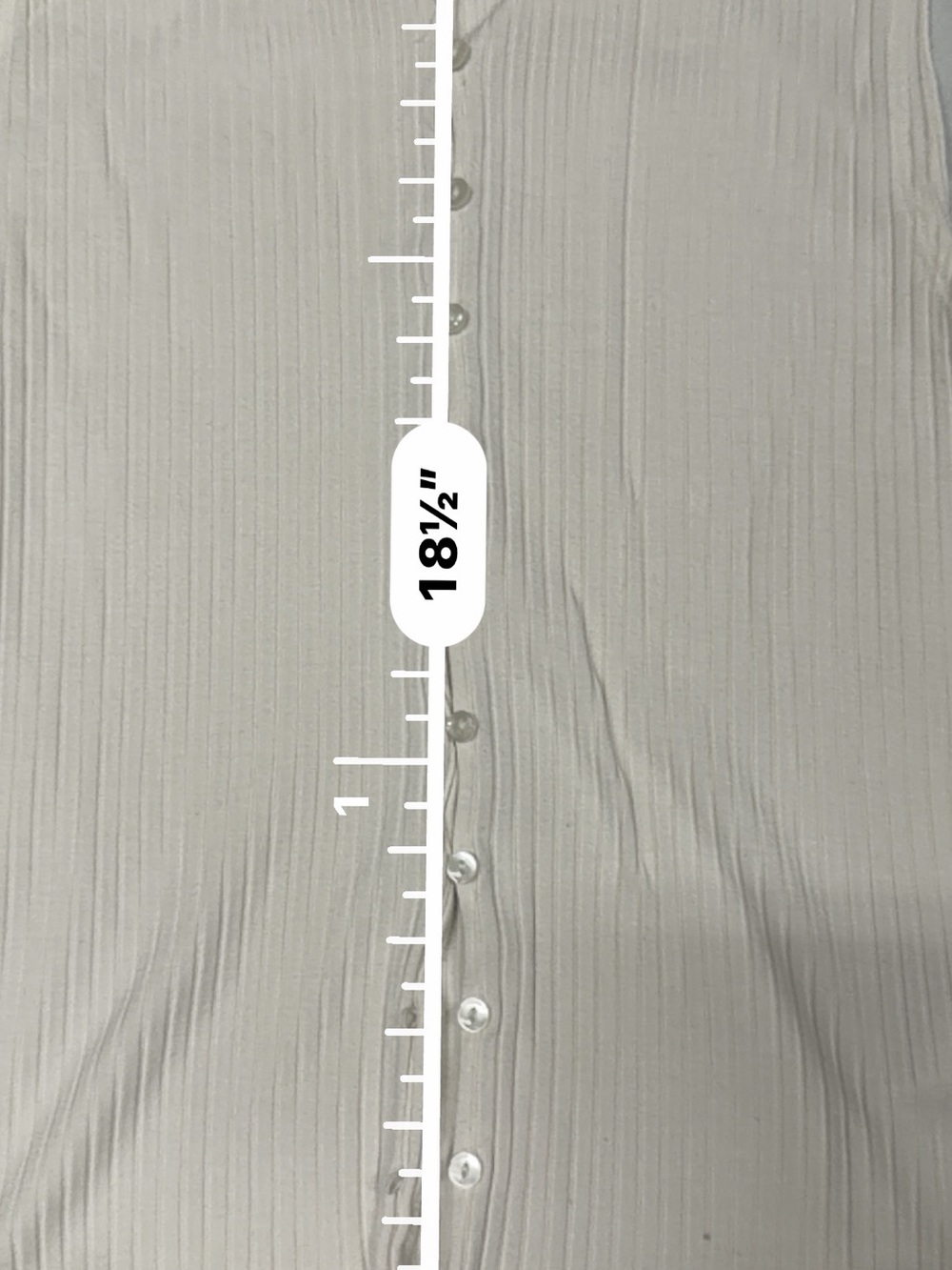 Abercrombie & Fitch Cream Ribbed Button-Front Tank - Picture 14 of 14
